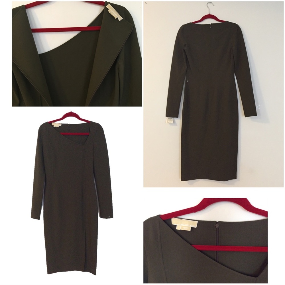 Michael Kors Asymmetrical Sheath Dress - Picture 4 of 14